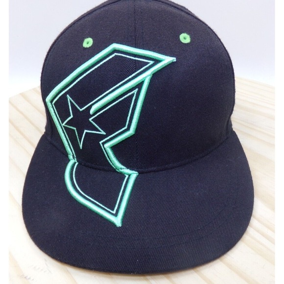 Famous F Mens Hat Cap Fitted L-XL Embroidered 3D‎ Logo Black Neon Green - Picture 3 of 6